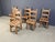 Tan Vintage Brutalist Oak Dining Chairs, 1960s, Set of 6 For Sale - Image 8 of 15