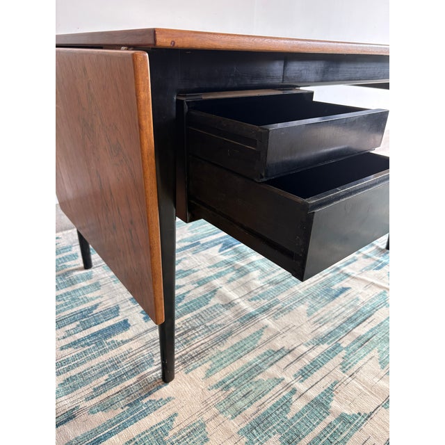 Wood 1960s Attributed Arne Vodder Danish Modern Rosewood “Coffin” Desk | Mid Century Modern | Made in Denmark For Sale - Image 7 of 18