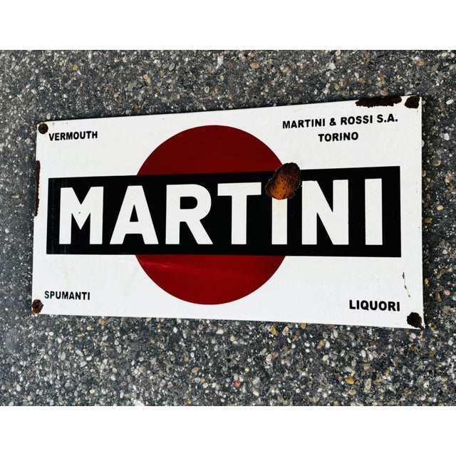 Industrial Vintage Martini Sign in Iron For Sale - Image 3 of 6