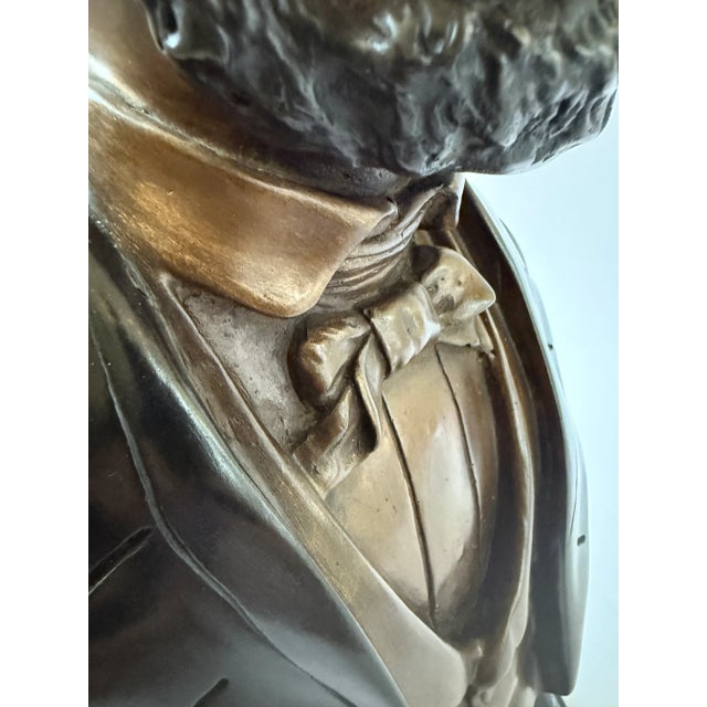 Metal Lincoln – Bronze Bust After 19th-Century Sculptors For Sale - Image 7 of 8