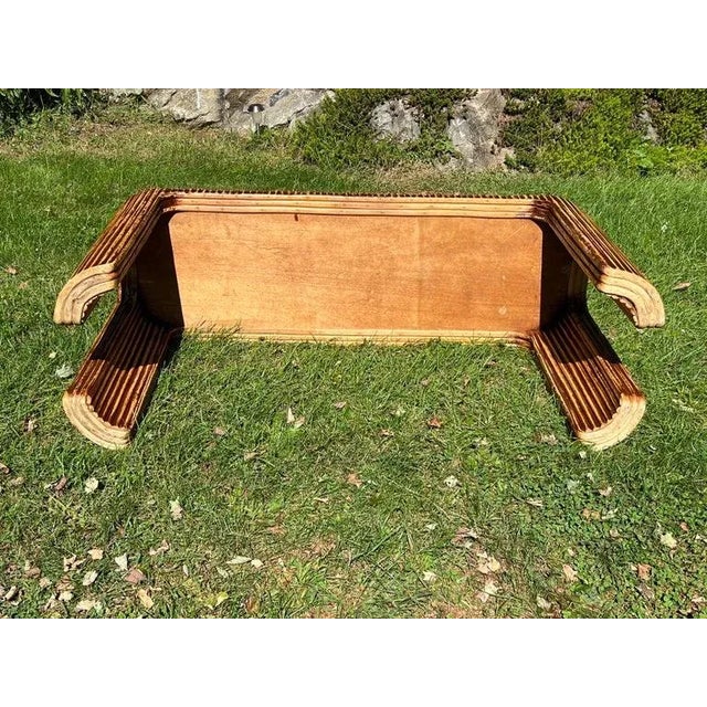 Palm Beach Style Bamboo Console Table For Sale - Image 12 of 12