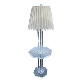 Mid-Century Lucite Stacked Floor Lamp For Sale