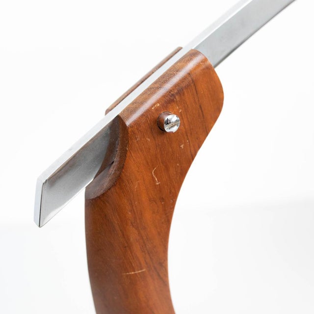 Fase Aluminum & Wood Table Lamp, 1960s For Sale - Image 11 of 18