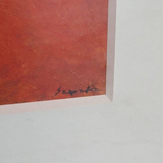 Fernando De Szyszlo “Inkarri” Abstract Framed Painting With Red and Black Tones For Sale - Image 4 of 5