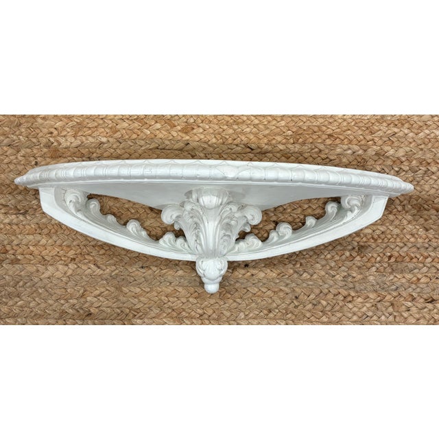 Vintage Neoclassical Architectural Plaster Wall Shelf For Sale - Image 4 of 16