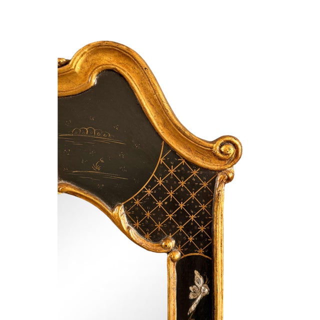 Friedman Brothers Late 20th Century Georgian Style Black Chinoiserie Mirror by Friedman Brothers For Sale - Image 4 of 7