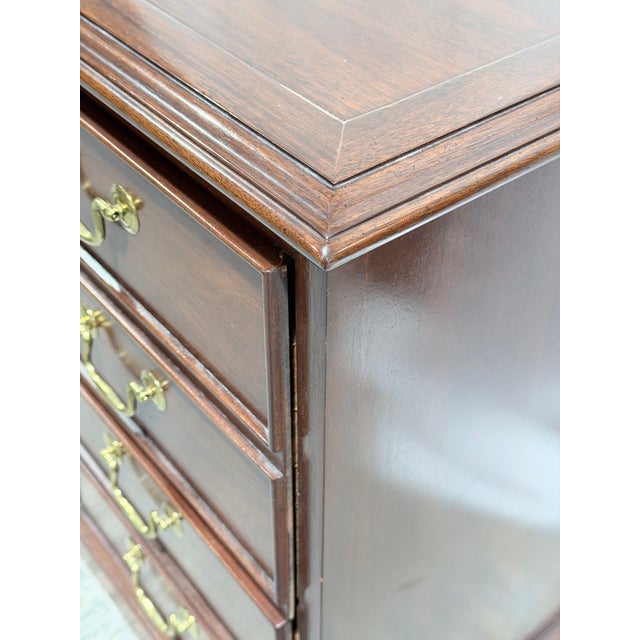 Late 20th Century Late 20th Century Sligh Mahogany Traditional File Cabinet Chest For Sale - Image 5 of 10