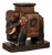 Antique Indian Carved Wood Elephant Stand or Pedestal For Sale