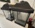 2000 - 2009 Vintage Pagoda Style Black Tole Display Diorama Lanterns a Pair For Sale - Image 5 of 11