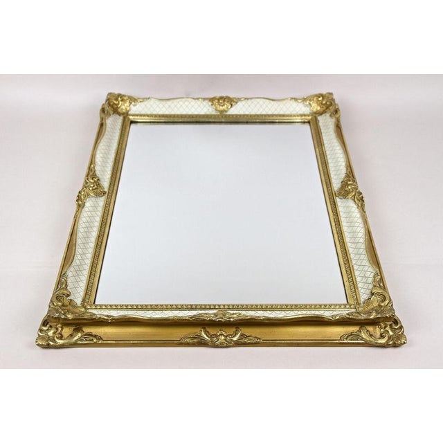 Mid-Century Venetian Rococo Style Gilt and White Wall Mirror, 1950s For Sale - Image 13 of 18