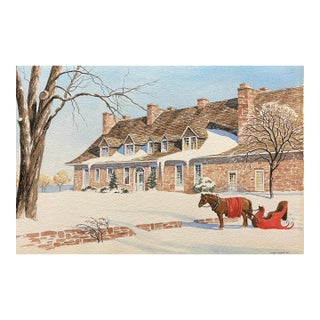 1978 Percy Roy Wilson Trestler House Watercolor For Sale