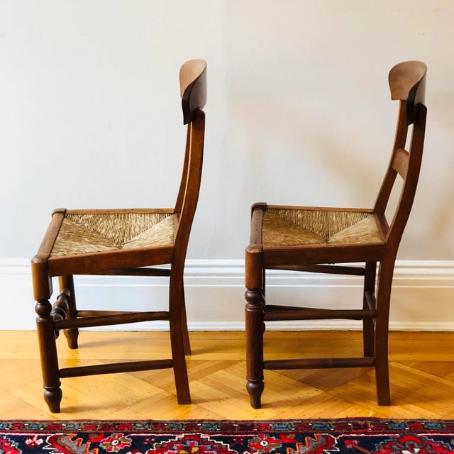 Antique English-Style Bar Back Chairs — a Pair For Sale - Image 9 of 13
