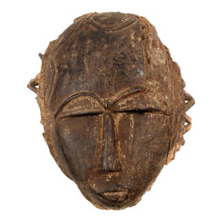 Early 20th Century Yaure Baule Portrait Mask Cote d'Ivoire For Sale