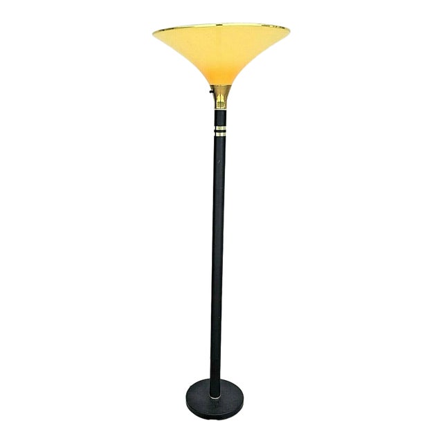 Vintage 1970's Mid-Century Modern Alsy Torchier Floor Lamp For Sale