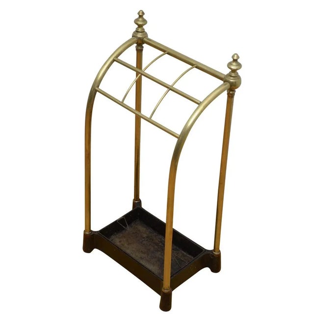 English Victorian Brass Umbrella Stand, 1880 For Sale - Image 6 of 6