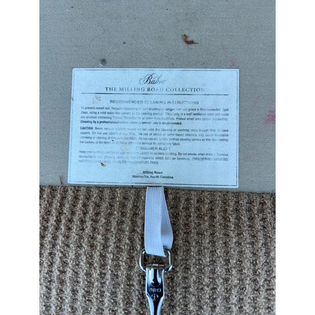 Textile Baker Furniture Milling Road Collection Upholstered English Roll Arm Sofa For Sale - Image 7 of 7