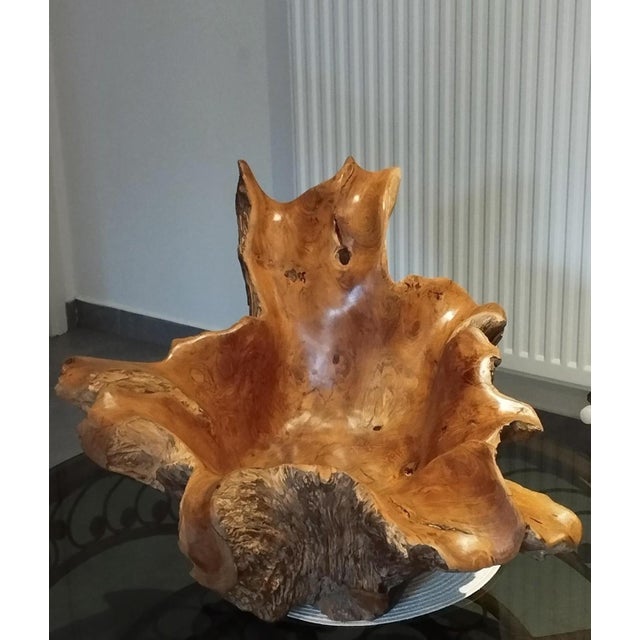 Brutalist Sculptural Wooden Centerpiece, 1970s For Sale - Image 4 of 17