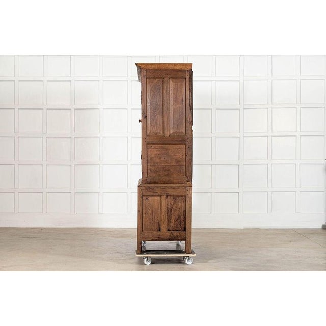 Wood 18th Century English Stripped Oak Livery Cupboard, 1780 For Sale - Image 7 of 18