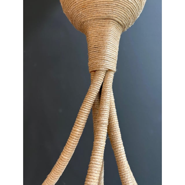 1970s Mid-Century Modern Rope Chandelier For Sale - Image 9 of 12
