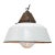 1950s Industrial White Enamel, Cast Iron & Glass Pendant Lamp, 1950s For Sale - Image 5 of 6