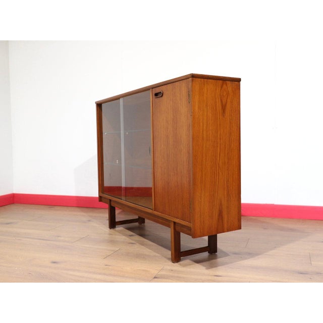 Mid Century Modern Vintage Teak Display Hutch byTurnidge of London Danish Style For Sale - Image 15 of 15