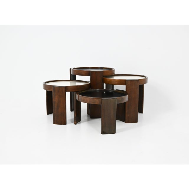 Model 780 Nesting Tables by Gianfranco Frattini for Cassina, 1960s, Set of 4 For Sale - Image 13 of 13