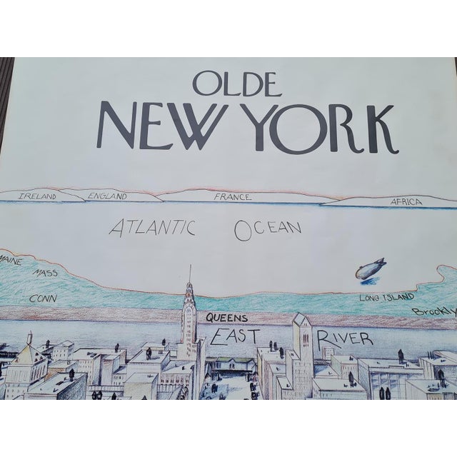 White Vintage Decorative Poster by Saul Steinberg, 1980s For Sale - Image 8 of 13