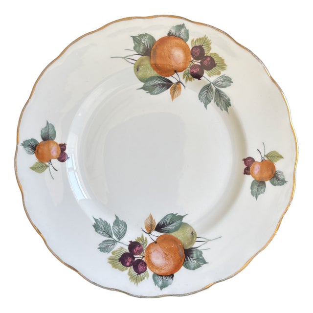 Vintage English Bone China Decorative Dessert Plate For Sale