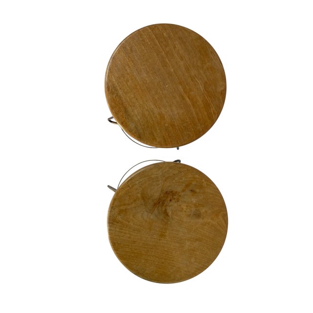 Gold Pr. Vintage Bar Stools For Sale - Image 8 of 10