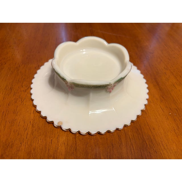 Early 20th Century Early 20th Century Northwood Glass Company Custard Glass Table Set - Set of 3 For Sale - Image 5 of 18