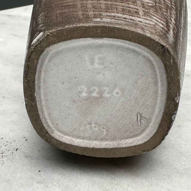 Ingrid Atterberg, Ekeby, Swedish Mid-Century Modern, Tan Vase, Stoneware,1960s For Sale - Image 11 of 11