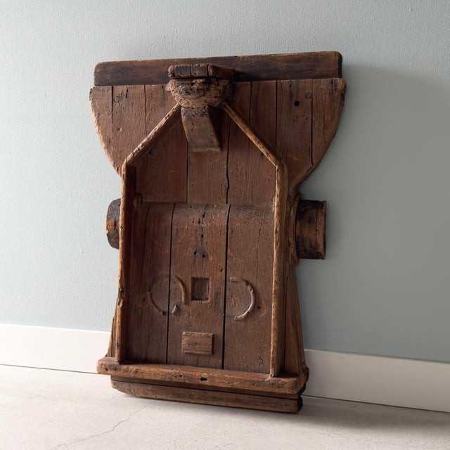 Early 20th Century Industrial Salvage Wood Wall Decor For Sale - Image 4 of 9