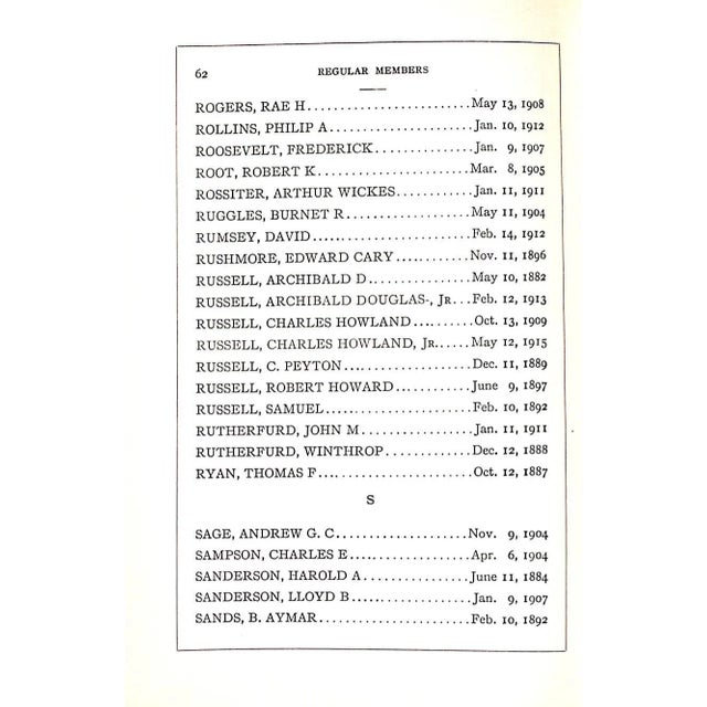 1910s "The Union Club of the City of New York Officers , Members Constitution and Rules" 1916 For Sale - Image 5 of 8