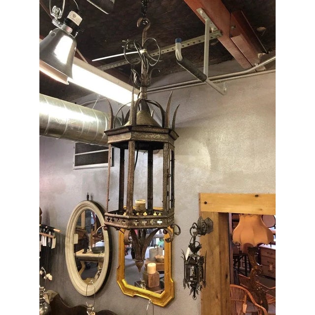 18th Century Italian Wrought Iron Lantern For Sale - Image 4 of 6