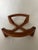 Brown 1960s Danish Glass Salad Serving Bowl on Curved Teak Wood Stand For Sale - Image 8 of 11