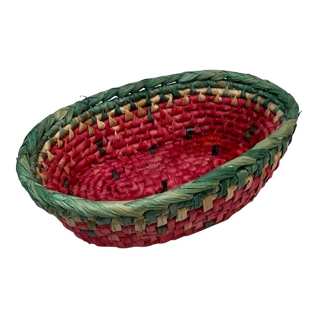 Vintage Americana Watermelon Serving Basket For Sale