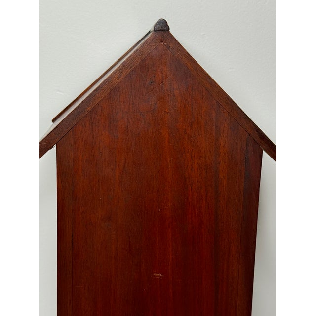 Brown Mid-Century British Mahogany Indoor Post Mail Sentry Box Cabinet With Lock and Key For Sale - Image 8 of 18
