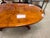 Vintage Neoclassical Regency Style Cherry and Burl Wood Pedestal Oval Dining Table With 2 Leaves For Sale In Washington DC - Image 6 of 16