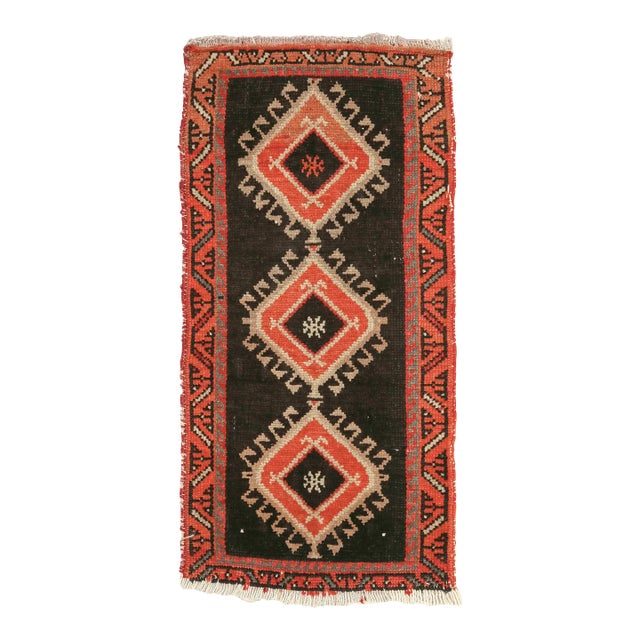 Decorative Vintage Mini Rug For Sale