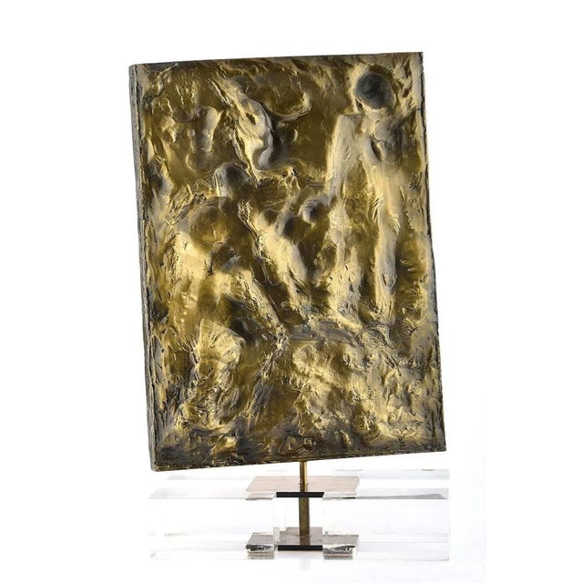 Dante Meets Virgil - Original Bronze Sculpture by P. Fazzini - Late 20th Century Late 20th Century For Sale - Image 3 of 4