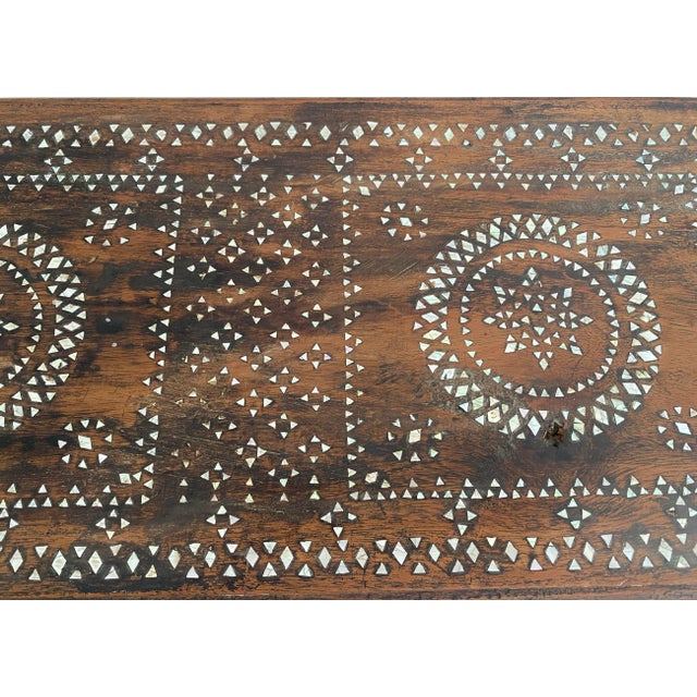 Antique Mother of Pearl Chest on Custom Stand For Sale - Image 9 of 12