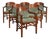 Art Nouveau Jugendstil Dining Chairs with Suede Upholstery from Schuitema, Set of 6 For Sale