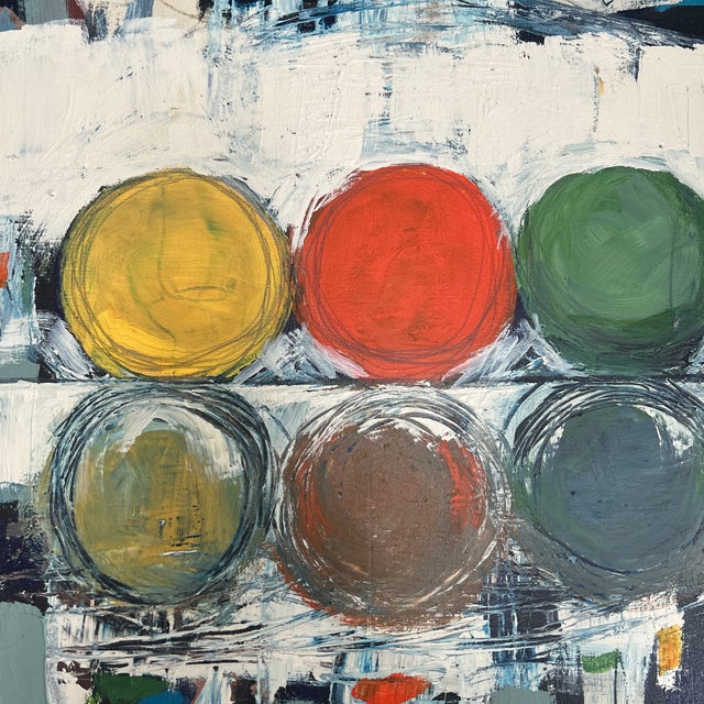 Contemporary abstract painting by Stephen Heigh. Signed and framed. Measures 16x20 or 20.5x24.5 framed. Check out my shop...