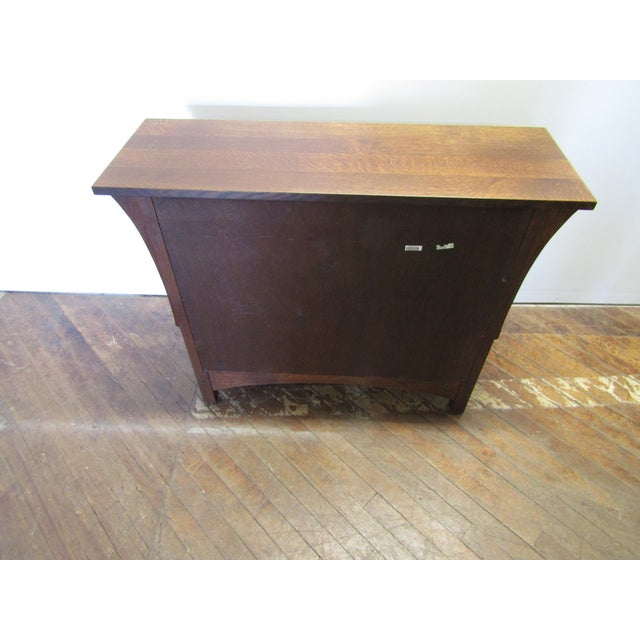 Stickley Solid Oak Mission or Arts and Crafts Style Console Cabinet For Sale - Image 9 of 10