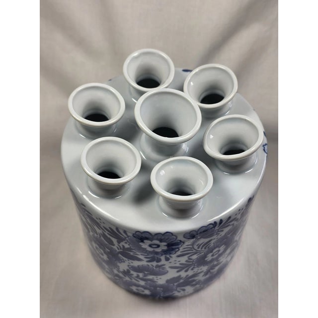 1990s Vintage Heinen Delfts Blauw Tulip Vase For Sale - Image 5 of 8