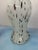 Mid-Century Modern Vintage MCM Murano Style Art Glass 12" White Purple Spots Female Torso Vase For Sale - Image 3 of 6