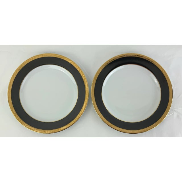 1990s Madison Noir Plates by Bernardaud / Set of 9 Plates Made in Limoges, France For Sale - Image 5 of 12