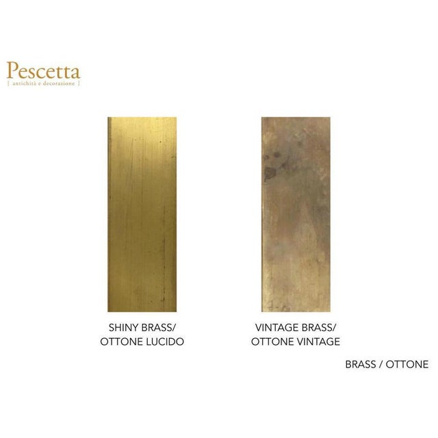 Mirrored Three Panels Brass Frame Screen from Pescetta For Sale - Image 17 of 18