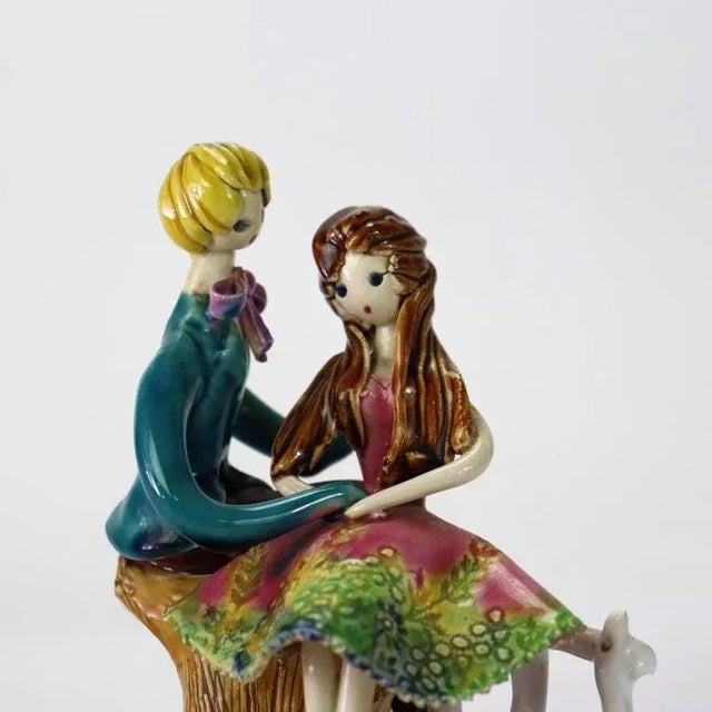 Ceramic Early 20th Century Meuguelman French Porcelain Figural Grouping, Signed For Sale - Image 7 of 8