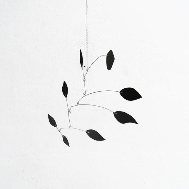 Unknown, Enchanting Dynamics: Iron and Foam Kinetic Sculpture Black in Play, 1990s, Metal For Sale - Image 14 of 16